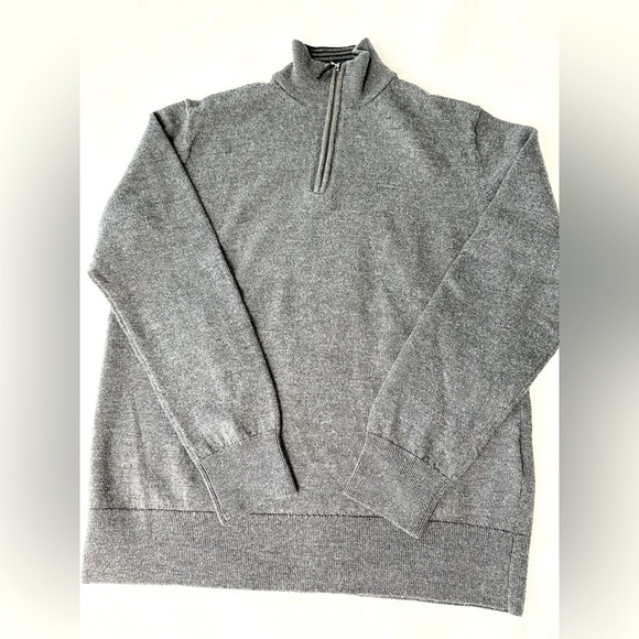 UNTUCKit Belguardo  Merino Wool Quarter -Zip Sweater Size Small - Picture 1 of 9